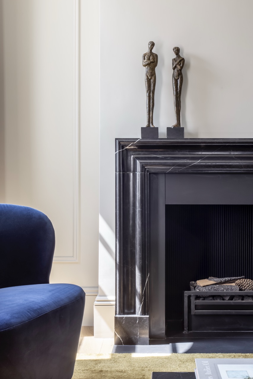 Refined living room with period detailing and contemporary finishes